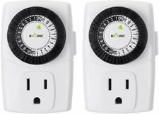 BN-LINK Indoor 24-Hour Mechanical Outlet Timer Daily use, 2 Pack, 3 Prong picture