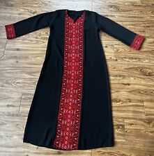 Embroidered Thobe Abaya Traditional Palestinian ARABIAN Thob caftan Dress Red S picture