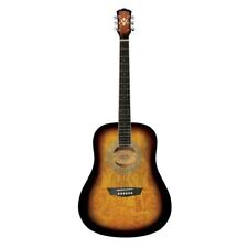 Washburn Premium Acoustic Guitar Pack Quilted Maple Top Vintage Tobacco Burst picture
