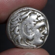 Alexander the Great Drachm Ancient Greek Silver AR Coin Zeus 300BC Very Fine picture