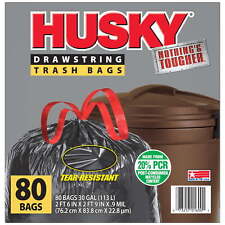 Large Trash Bags 30 Gallon 80 Black Bags picture
