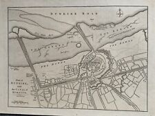 1790 Plan of Dunkirk France Original Antique Map by John Cary picture