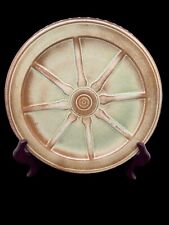 Frankoma Pottery Prairie Green Plates Wagon Wheel Luncheon 9.25 inches picture