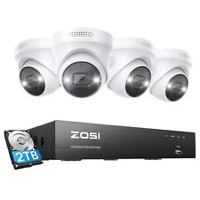 ZOSI AI 8CH 4K 2TB NVR 5MP PoE Security Camera System Vehicle Detect 2-Way Audio picture
