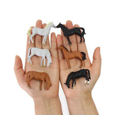 Evemodel 12pcs Model Railway Layout O Scale 1:43 Painted PVC Horses Farm Animals picture
