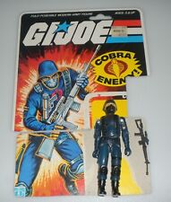 1982 Vintage GI Joe Cobra Soldier v1 Straight Arm 3.75 Figure Cardback *Complete picture