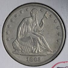 1863 Seated Liberty Silver Half Dollar CHOICE AU E313 QEMX picture