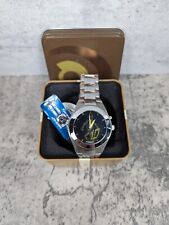 NOS Fossil Big Tic BG-1003 Watch Blue Robot Men Silver Tone New Battery Y2K VTG picture