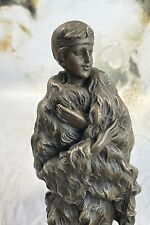 LOVELY 1920`s HIGH SOCIETY GENUINE PURE HOTCAST BRONZE ART DECO SIGNED  PATOUE S picture