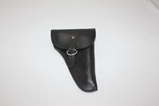 Vintage Italian Italy Police Black Leather Pistol Holster7.65 Caliber Pistol picture