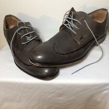 Bacco Bucci Dark Brown Leather  Plain Toe Lace Up Dress Men's Shoes 13 picture