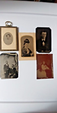 Tin Type Lot of 5 Pictures 1900's Lot # TTG picture