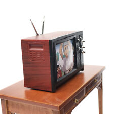 Dollhouse Miniature 1/12 Vintage TV Mini Television Set Furniture Accessories picture