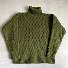Vintage Gap Sweater Mens Medium Wool Heavy Weight Turtle Neck Olive dadgorp picture
