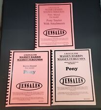 Jensales Massey Harris Massy Ferguson Service, Parts, Operator Manual, Pony Trac picture