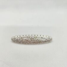 Vintage NAPIER Victorian-Style Silver-toned Brooch/Pin with Rhinestones picture