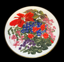 Franklin Porcelain FLOWERS OF THE YEAR Collector Plate December Leslie Greenwood picture