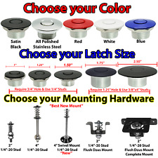Quick Latch Hood Pins Push Button Release Pro Series  Hood Latch Bumper Latches picture