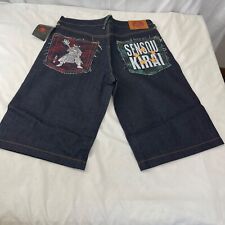 NEW Mens *RMC* Red Monkey Company Hip Hop Baggy Jean Shorts Japanese Art picture
