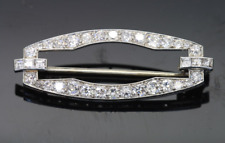Classic Late-Century Style 2.05CT Cubic Zirconia Handmade Pretty French Brooch picture