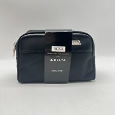 Tumi For Delta One Amenity Kit Kiehl's Toiletries Bag Navy Blue Soft Case NEW picture