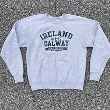 VTG Ireland Galway Sweatshirt Adult Medium Gray City Of Tribes Pullover Sweater picture
