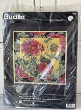 Bucilla Needlepoint Kit 4734 Geraniums 14.25 x 14.25 New in Sealed Pack picture