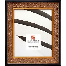Craig Frames Furio, 1.75 Inch Wide Distressed Black and Gold Picture Frame picture