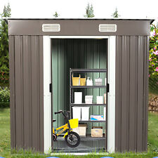 6x4 ft Large Outdoor Storage Shed with Metal Floor Base Heavy Duty Storage House picture