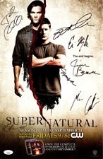 Supernatural Cast Autographed 11X17 Poster 7 Autos Ackles Padalecki JSA LOA picture