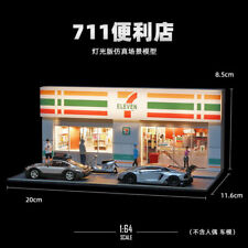 1/64 Diorama Car Garage Model LED Lighting City Building Scene Display Model Toy picture