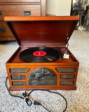 Crosley CR66-PA Rochester Radio/CD/Cassette Tape/Turntable Record Player/Aux-In picture