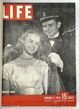 Life Magazine Bound Hardcover Vol. 22, PT I, Jan 6-Feb 24, 1947, Ex-Libris VG picture