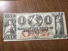 *Rare*1861 $1 Bank of State of South Carolina $1.00 Bank Note Sept. 5, 1861 #311 picture
