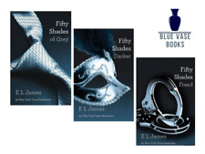 Fifty 50 Shades of Grey Trilogy Book Set Series By E L James, Paperback - GOOD picture