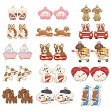 30x Enamel Cute Animal Pet Charm Puppy Dog Pendants for DIY Jewelry Making Craft picture