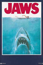 1975 JAWS VINTAGE HORROR MOVIE FILM POSTER PRINT 54x36 BIG 9 MIL PAPER picture