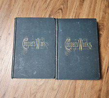 Lot of 2: J. Fenimore Cooper's Works Vol. 6, Vol. 7 1892 HB Vintage Antique Good picture