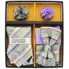 Vittorio Farina Gift Box (Necktie, Bow Tie, Pocket Squares and Flower Lapel Pin) picture