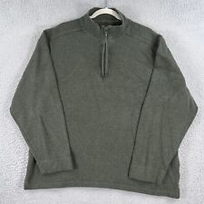Covington 1/4 Zip Pullover Mens XL Green Sweater 100% Cotton picture