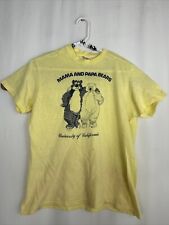 Vintage Hanes Single Stitch T Shirt Yellow Berkeley Holes Mama Papa Bear Men L picture