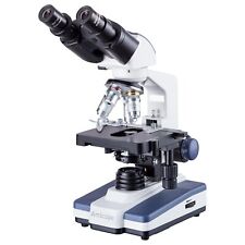AmScope 40X-1000X LED Binocular Compound Microscope 3D 2-Layer Mechanical Stage picture
