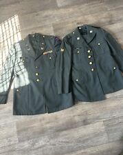 Two WW2 US Army Wool Dress Coats - 12th Corps And 21st Corps / 46L And 38R picture