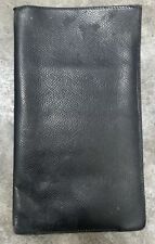 Hermes True vintage black leather bifold wallet Card organiser OLD picture