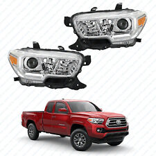 For 2016 2021 Toyota Tacoma Halogen Headlight Assembly w/o LED DRL Left Right picture