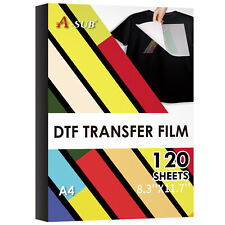 120PK A-SUB DTF Film A4 Clear Subliamtion Paper for Dark, 8.3x11.7 DTF Transfer picture