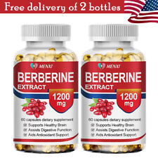 2 Bottles Pills Blood Sugar Support Supplement 1200mg Berberine Cinnamon Extract picture