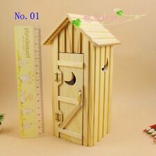 AirAds Dollhouse 1:12 scale miniature Wood  Toilet Outhouse Single Unit H 6