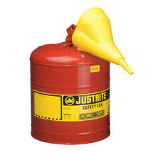 JUSTRITE 7150110 Type I Safety Can,5 gal.,Red,16-7/8In H 13M473 picture