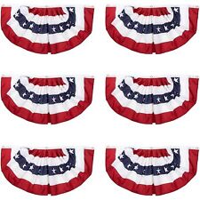 6 PCS 4th of July American Flag Patriotic Banner for Outdoor Decor 36.5x18.5